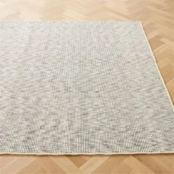 Lousa Handloomed Black And White Wool Area Rug 5'x8' -Optimal Furniture Store LousaHdldWlBlkNWtRug8x10SHF23