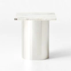 Luca White Marble Side Table 7 Luca White Marble Side Table -Optimal Furniture Store LucaWhtMrblSideTableSOSSF22