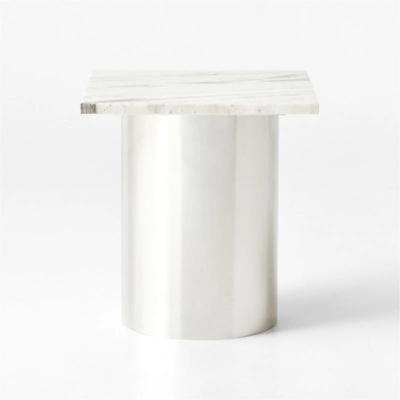 Luca White Marble Side Table 3 Luca White Marble Side Table - Image 3