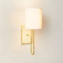 Lucerne Polished Brass Wall Sconce Light -Optimal Furniture Store LucernePldBrsNIvySngScncROS23