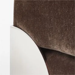 Luis Chocolate Velvet Ottoman -Optimal Furniture Store LuisEspressoOttomanAVSSS22