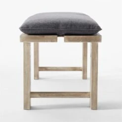 Lupine Teak Outdoor Dining Bench With Sunbrella ® Cushion -Optimal Furniture Store LupineDiningBenchSDSSS22