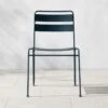 Luther Teal Metal Outdoor Dining Chair