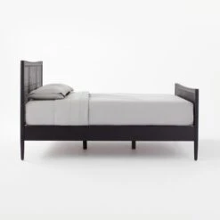 Maeve Black Cane Queen Bed -Optimal Furniture Store MaeveBlackQueenBedSDSSF21