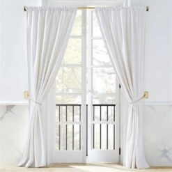 Mali White Silk Viscose Window Curtain Panel 48"x84" -Optimal Furniture Store MaliSilkWhitePanel96inAVSHF21