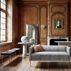 Clooney Antiqued Floor Mirror 32"X76" -Optimal Furniture Store MaraisloveseatwithChromeJL20 1x1B