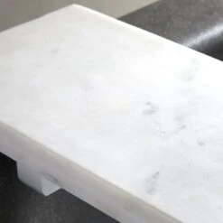 White Marble Bath Caddy -Optimal Furniture Store MarbleBathCaddyWhiteAV2SHS21