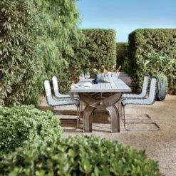 Enzo Natural Sunbrella ® Outdoor Armless Sling Chair Set Of 4 13 Enzo Natural Sunbrella ® Outdoor Armless Sling Chair Set Of 4 -Optimal Furniture Store MareWhitewashedDiningTableM21