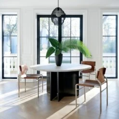 Yadira Black Terracotta Vase -Optimal Furniture Store MarianaWhiteWashRoundTeakAG21 1x1