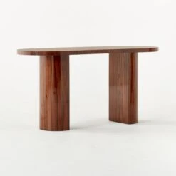 Marisa High-Gloss Walnut Wood Desk 60'' -Optimal Furniture Store MarisaHiGlossWalnutDesk3QSSF22