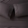 Marisal Organic Cotton 400 Thread Count Percale Black Sheet Set
