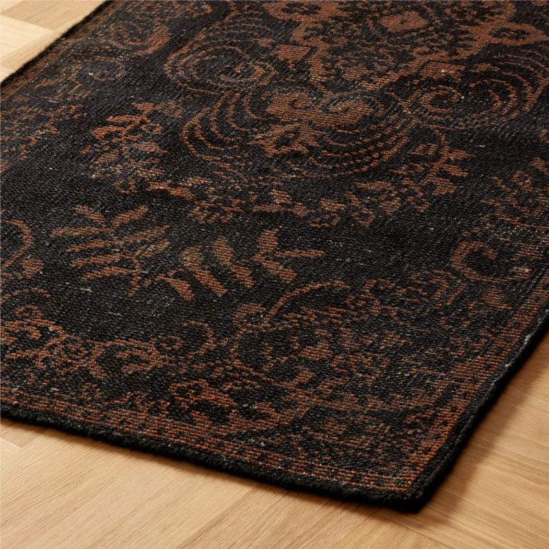 Marlowe Handknotted Black And Red Runner Rug 2.5'x8' 3 Marlowe Handknotted Black And Red Runner Rug 2.5'x8' - Image 3