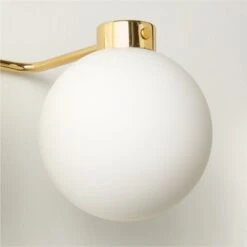 Marra 3-Bulb Polished Brass Globe Vanity Light -Optimal Furniture Store MarraPldBrs3BulbVntyScncAVSHS23