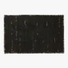 Marrin Hand-Knotted Black Wool Area Rug 5'x8'