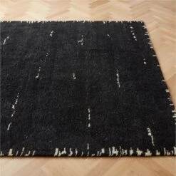 Marrin Hand-Knotted Black Wool Area Rug 5'x8' -Optimal Furniture Store MarrinHdkdNZWlBkRug8x10SHS23