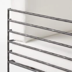 Marteau Black Iron Outdoor Sofa With White Sunbrella® Cushions -Optimal Furniture Store MarteauSofaAVSSS23