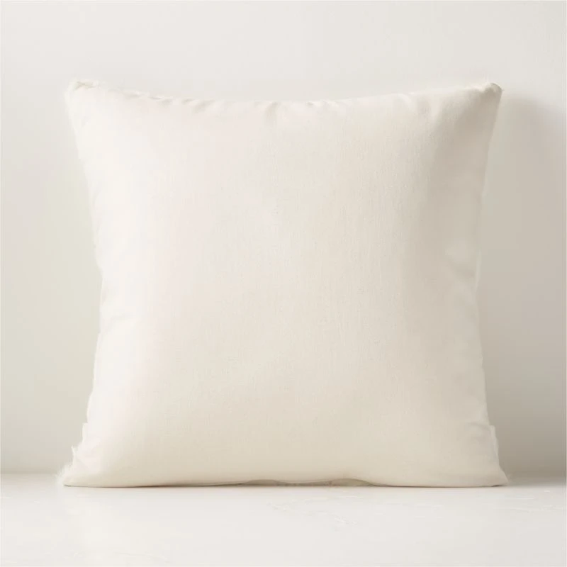 Match White Hide Throw Pillow With Down-Alternative Insert 20" 2 Match White Hide Throw Pillow With Down-Alternative Insert 20" - Image 2