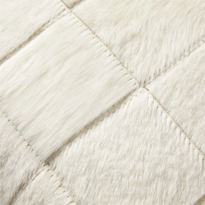 Match White Hide Throw Pillow With Down-Alternative Insert 20" 3 Match White Hide Throw Pillow With Down-Alternative Insert 20" - Image 3