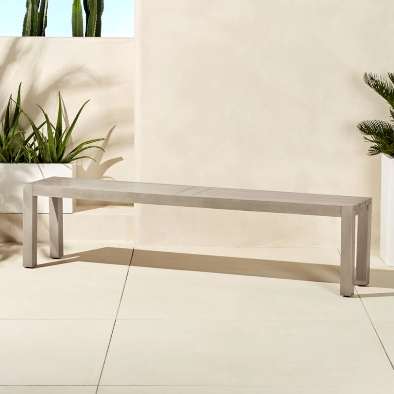 Matera Large Grey Outdoor Dining Bench 1 Matera Large Grey Outdoor Dining Bench