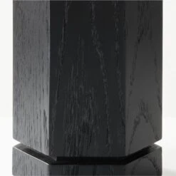 Maya Black Ebonized Oak Wood Table Lamp -Optimal Furniture Store MayaEbnzdBlkOakTableLampAVSHS23