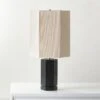 Maya Black Ebonized Oak Wood Table Lamp