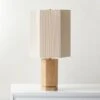 Maya White Ebonized Oak Wood Table Lamp