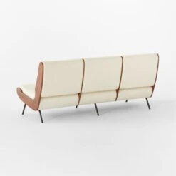 Meda Ivory Wool Armless Sofa -Optimal Furniture Store MedaIvoryWoolSofa3QBSSF22