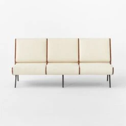 Meda Ivory Wool Armless Sofa -Optimal Furniture Store MedaIvoryWoolSofaSOSSF22