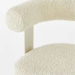 Mezza Ivory Boucle Office Chair -Optimal Furniture Store MezzaIvoryBclChairAVSSS23