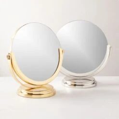 Mimi Rotating Polished Brass Vanity Mirror -Optimal Furniture Store MimiRttngVanityMirrorFHS22