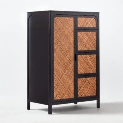 Miri Black Cane Chifferobe -Optimal Furniture Store MiriChiffrobe3QSSF21