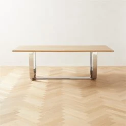 Montclare Oak Wood And Metal Dining Table