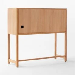 Monte Nido Oak Wood Secretary Desk -Optimal Furniture Store MonteNidoDesk3QBSSS22