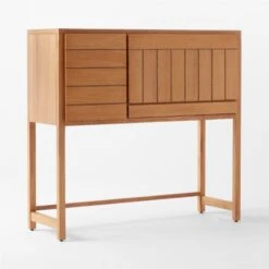 Monte Nido Oak Wood Secretary Desk -Optimal Furniture Store MonteNidoDesk3QSSS22