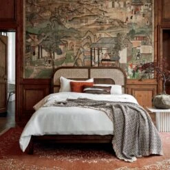 EUROPEAN FLAX™-Certified Linen White Duvet Cover And Shams -Optimal Furniture Store NadiCaneQueenBedJL20 1x1