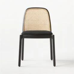 Nadia Black Cane Chair -Optimal Furniture Store NadiaCaneChairBlackSOSSS21