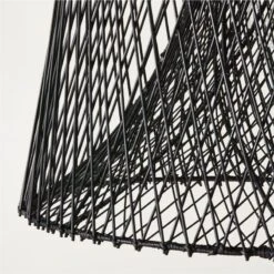 Nassa Woven Black Bamboo Pendant Light -Optimal Furniture Store NassaBlkBasketPndntLightAVSHF23