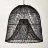 Nassa Woven Black Bamboo Pendant Light