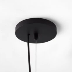 Nassa Woven Black Bamboo Pendant Light -Optimal Furniture Store NassaBlkBasketPndntLightSSF23