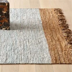 Natural Leather Dressage Area Rug 2'x3' -Optimal Furniture Store NaturalLthrDressageRug5X8SHF19