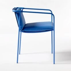 Navene Blue Outdoor Dining Armchair -Optimal Furniture Store NaveneBlueDiningChairSDSSS21 1