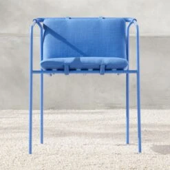Navene Blue Outdoor Dining Armchair