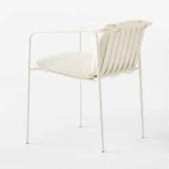 Navene Ivory Outdoor Dining Armchair Set Of 4 -Optimal Furniture Store NaveneIvyDiningChair3QBSSS23