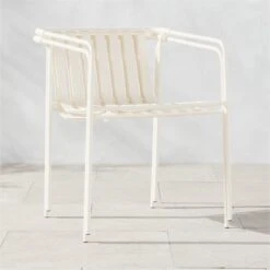 Navene Ivory Outdoor Dining Armchair Set Of 4 -Optimal Furniture Store NaveneIvyDiningChairAVSHS23