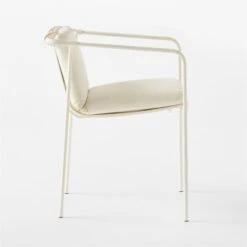 Navene Ivory Outdoor Dining Armchair Set Of 4 -Optimal Furniture Store NaveneIvyDiningChairSDSSS23