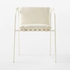 Navene Ivory Outdoor Dining Armchair Set Of 4 -Optimal Furniture Store NaveneIvyDiningChairSOSSS23