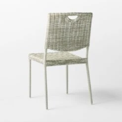Nino Ivory Rattan Stacking Outdoor Dining Chair -Optimal Furniture Store NinoDiningChair3QBSSS23