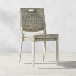 Nino Ivory Rattan Stacking Outdoor Dining Chair -Optimal Furniture Store NinoDiningChairAVSHS23