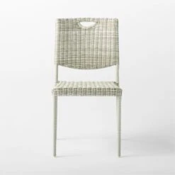 Nino Ivory Rattan Stacking Outdoor Dining Chair -Optimal Furniture Store NinoDiningChairSOSSS23