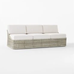 Nino Ivory Rattan Outdoor Sofa With Ivory Boucle Sunbrella® Cushions -Optimal Furniture Store NinoSofa3QSSS23